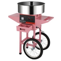 ROVSUN 20″ Commercial Cotton Candy Machine w/Cart Stainless Steel Floss Maker