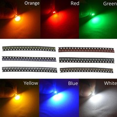 1200PCS Super Bright SMD LED Diode Assortment 6 Colors Assortment 0603 0805 1206