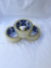 Clear Carton Sealing/Packaging Tape 2″ x 55 yds, Pre-Printed Text, 3 Rolls