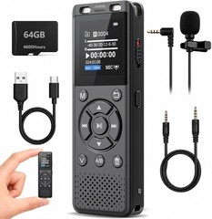 64GB Digital Voice Recorder with Playback,Audio Recording Device for Lectures…