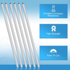 Blulu 12 Pcs Round Aluminum Tube 36 Inches Long Seamless Aluminum Tubing Metal S