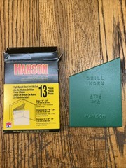 Vintage IRWIN Hanson Twist DRILL BIT SET HSS 13 Pc 1/16 – 1/4 Green Metal Case