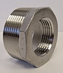 New 304 Stainless Steel 1-1/2” MNPT X 1” FNPT Reducing Bushing Class 150
