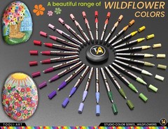 28 Wildflower Colors Acrylic Paint Pens 1 Count (Pack of 28), WILDFLOWER XF