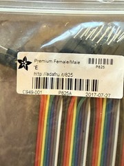 Adafruit Premium Female / Male Jumper Wires C949-001 P825A 3” 75mm (NEW)