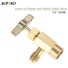 R1234YF Self-Sealing Can Tap with R134A Tank Adapter, 1/2’’ to 1/2 inches