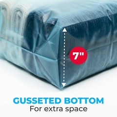 Large 24″ x 20″ Slider Zip Lock Bags – Heavy Duty 3.5 mil, 24 Pack, Easy-Slide C
