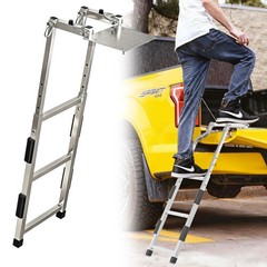 Tailgate Ladder for Pickup Trucks Bed Universal Fit – Rust-Proof Stainless St…