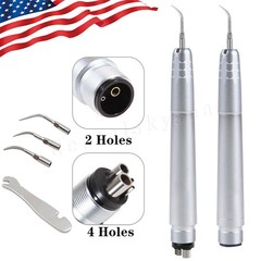 USA Dental Ultrasonic Air Perio Scaler Handpiece Hygienist 2 & 4-Holes 3 Tips CE
