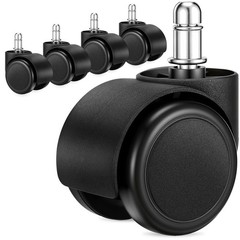 2 Inch Office Chair Casters Wheels Heavy Duty, 5 Pcs Chair Wheel Replacement