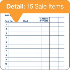 Adams General Purpose Sales Book, 2-Part, 3 Count (Pack of 1), White/Canary