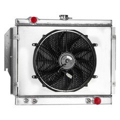 3 Row Core Aluminum Radiator Shroud Fan for Dodge D150 W150 Ramcharger 1979-1993