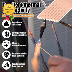 20 Pcs 15% Silver Brazing Rods AWS Bcup 5 Silver Solder Phosphor Copper Weldin..