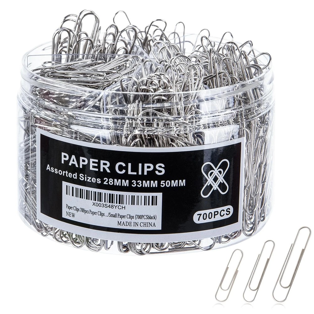 700Pcs Paper Clips Assorted Sizes Large (700PCS)