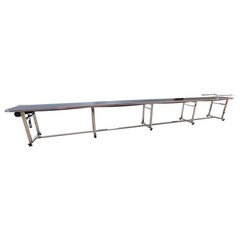 236*15.7in Black PVC Belt Conveyor Stainless Steel Body Adjustable Speed 370W