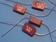 Mica Capacitor by R. Jahre Berlin, 450 pF / 500 V, 3 x Mica Capacitor,