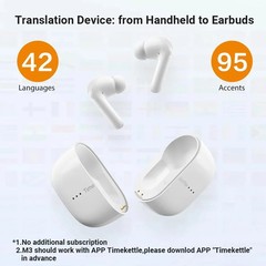 Timekettle M3 3-in-1 Language Translator Earbuds, Real-Time Translation in 43 La