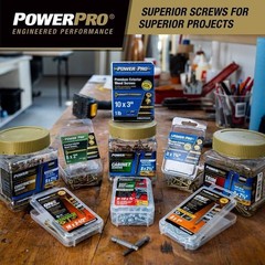 Power 967781 Wood Screws, #10 x 3-1/2″,Premium Outdoor Deck Screws,1000pcs Box