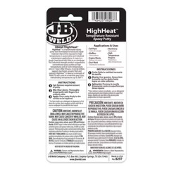 J-B Weld 8297 HighHeat 500 Degree Epoxy Putty Stick 2 oz. Grey