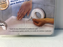 White Tub and Wall Peel and Stick Caulk Strip 1-5/8in x 11ft Seals Out Moisture