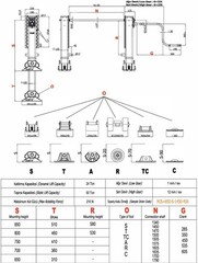Support Winch Complete Single Pack OMS Mounting Height: 650, 700, 750, 800, 850
