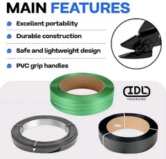IDL Packaging Portable 1/2″ x 200′ Steel Strapping Kit, 1100 lbs Break Strength