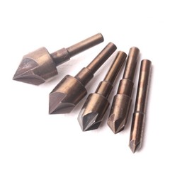 Countersink Drill Bit Set, 5 Flute Chamfering Cutter for Metalworking, High Spee