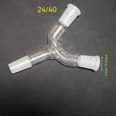 Laboratory glass Y shape & claisen connecting adapter 24/40 lab glass adapter