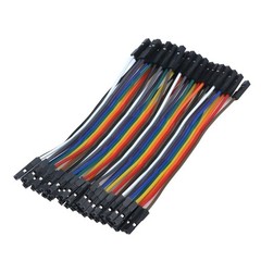 Antrader Breadboard Jumper Wires 40 Pin 10CM Female 3.9 Inch (10cm), 40