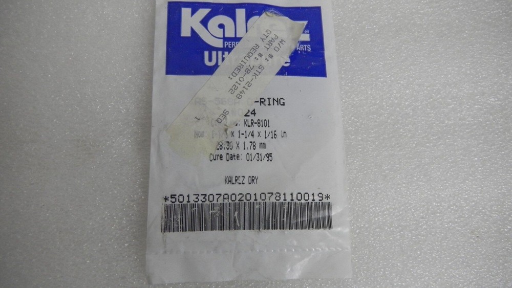 Kalrez,Gray O-Ring AS-568A,K# 024,1-1/8 x 1-1/4 x 1/16 in 28.30 x 1.78 mm, NIP