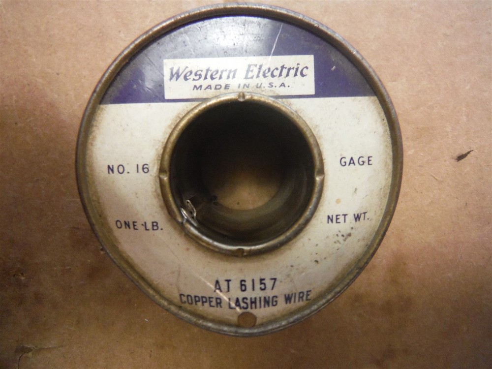 Partial Roll Of Western Electric At 6157 Copper Lashing Wire 16 Gage *D05