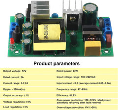 AC to DC 12V 2A Precision Buck Power Supply Module,Ac 110V 100V-264V to 12V 2A 2