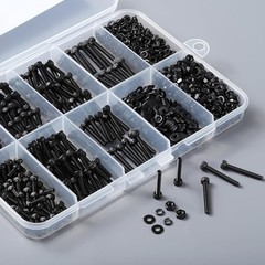 1001pcs M2.5 Hex Socket Screws Kit 12.9 Grade Alloy Steel Bolts Nuts Assortment