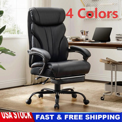500lbs Big and Tall Office Chair with Footrest Wide Ergonomic Computer Chair