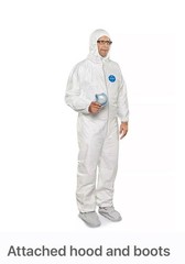 Dupont Tyvek 3XL. TY122S 400 Dispos Coverall attach hood /Boots BOX 25