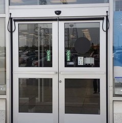 Push or Pull Vertical Vinyl Door Sign Sticker Office Gym Gas Station