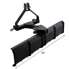 3 Point Rear Grading Blade for Tractor Cat 0 & Cat 1 Scrpaer Steel 52″ Width US
