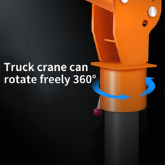 1100Lb Folding Truck-Mounted Crane with 3500Lb Electric Winch & 360° Swivel