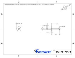 Large Flange Pop Rivets 3/16″ x 3/8″ Aluminum Dome Head (6-6) Blind Qty 50