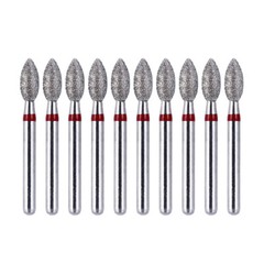 AZDENT Dental Diamond FG Burs Football #368-023F / #379-023F Fine Red 10pcs/Kit