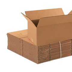 BOX USA 1686 Long Corrugated Cardboard Box 16″ L x 8″ W 16x8x6 inches, Kraft