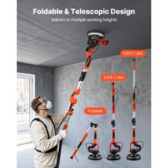 Uimoso Electric Drywall Sander 1150W with Adjustable Speed and Self-Suction