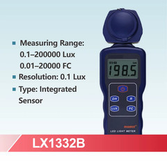 Digital Lux Meter Illuminance Tester 40000‑200000Lux Split or Integrated for Off