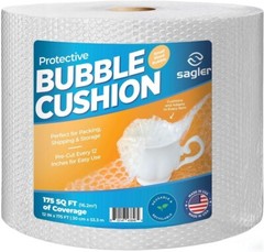 Bubble Cushion Wrap – 12″ x 175 ft, Perforated, Small Bubbles, Eco-Friendly