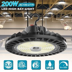 200W Led High Bay Light Commercial Industrial Warehouse Shop Light with US Plug