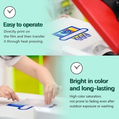 20 Sheets A3 DTF Transfer Film (11.7″x16.5″) Matte, Cold/Hot Peel Transfer Paper