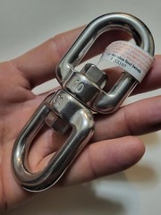 4 1/2″ Stain-less steel swivel eye/eye with 7/8″ eye SWL 440 cable, chains