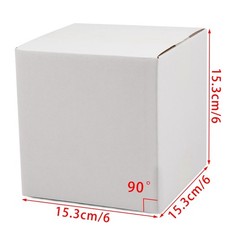 SUNLPH White Shipping Boxes 6x6x6 Inches Small Corrugated 6 x 6 x 6,