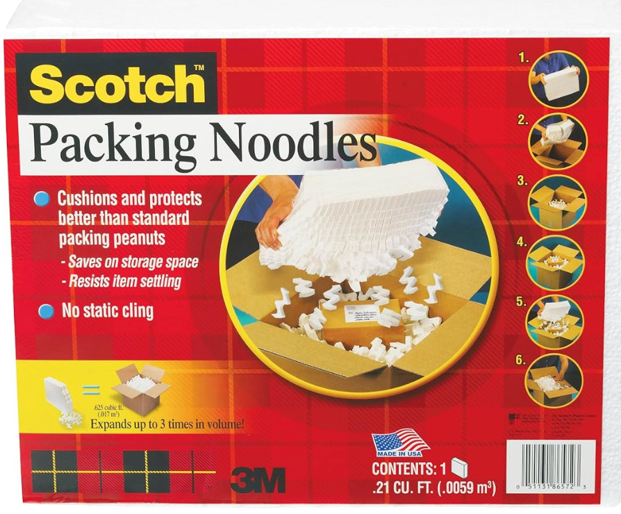 Scotch Packing Noodles Fills 150 Gallons 20 Cubic feet No Static Packing Peanuts