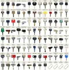 100 Heavy Construction Equipment Ignition Keys Set CAT Case Deere Kubota JCB